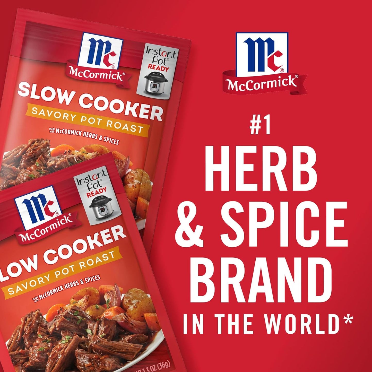 McCormick Slow Cooker Savory Pot Roast Seasoning – 10-Minute Active Prep for Hands-Off Weeknight Cooking