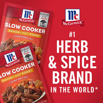 McCormick Slow Cooker Savory Pot Roast Seasoning – 10-Minute Active Prep for Hands-Off Weeknight Cooking