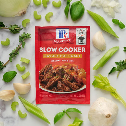 McCormick Slow Cooker Savory Pot Roast Seasoning – 10-Minute Active Prep for Hands-Off Weeknight Cooking