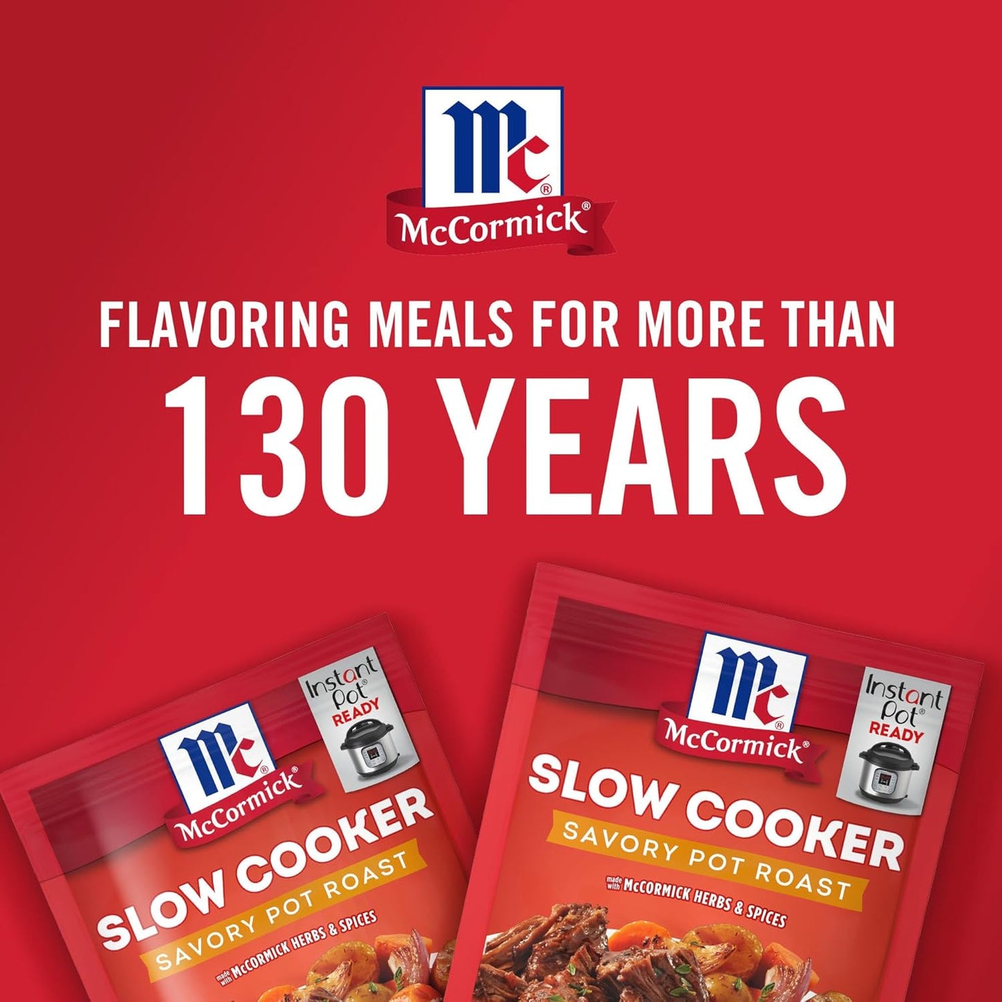 McCormick Slow Cooker Savory Pot Roast Seasoning – 10-Minute Active Prep for Hands-Off Weeknight Cooking