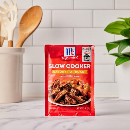 McCormick Slow Cooker Savory Pot Roast Seasoning – 10-Minute Active Prep for Hands-Off Weeknight Cooking