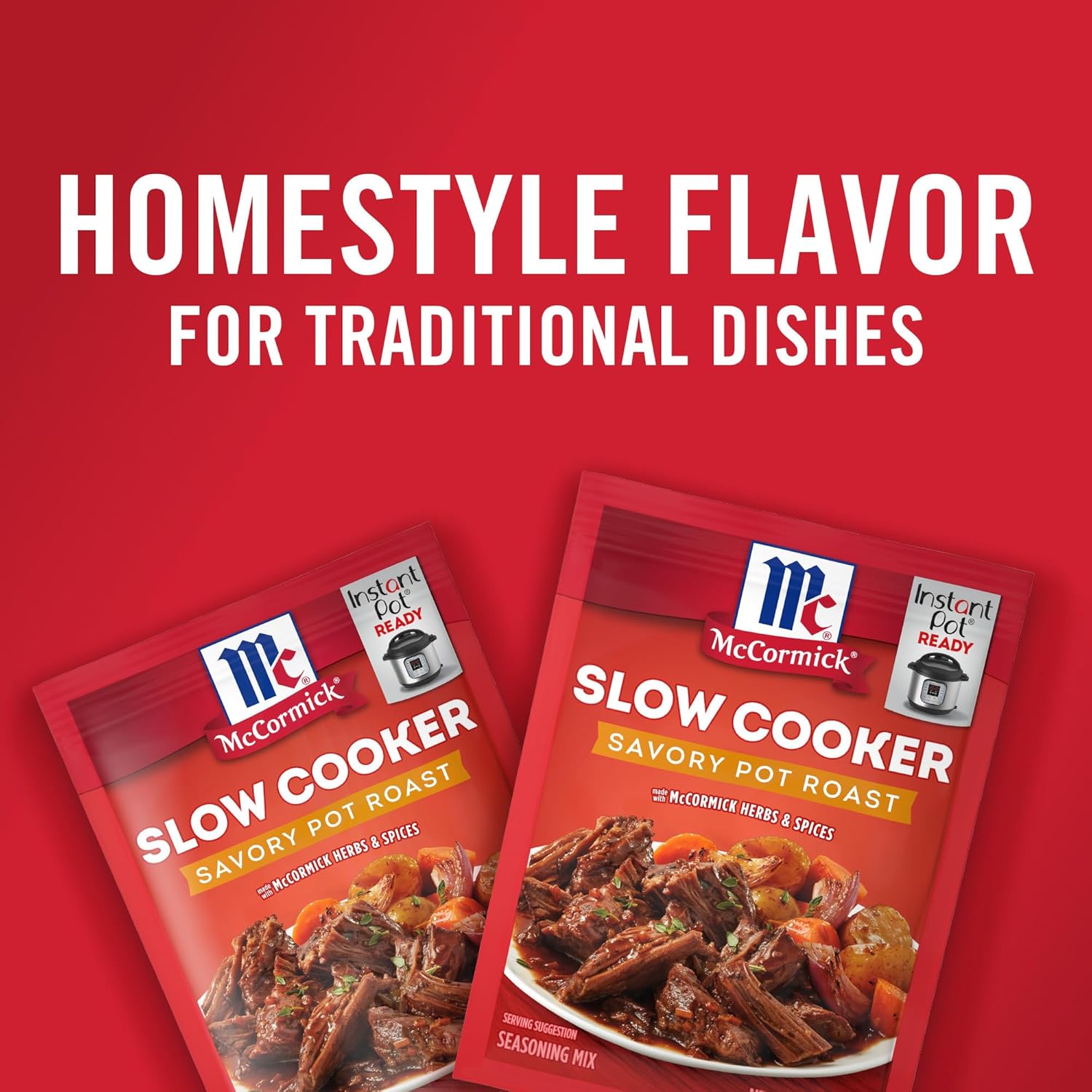 McCormick Slow Cooker Savory Pot Roast Seasoning – 10-Minute Active Prep for Hands-Off Weeknight Cooking