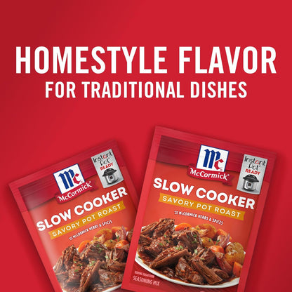 McCormick Slow Cooker Savory Pot Roast Seasoning – 10-Minute Active Prep for Hands-Off Weeknight Cooking