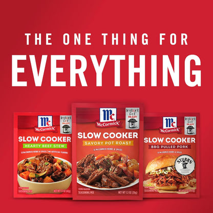 McCormick Slow Cooker Savory Pot Roast Seasoning – 10-Minute Active Prep for Hands-Off Weeknight Cooking