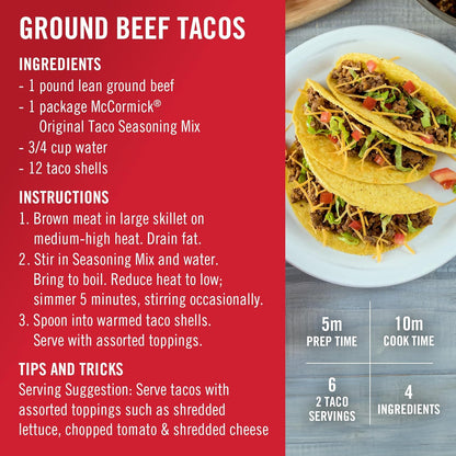 McCormick Taco Seasoning Mix – 15-Minute Weeknight Dinner Solution for Busy Home Cooks