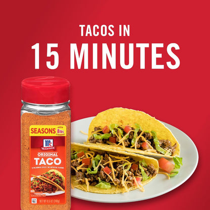 McCormick Taco Seasoning Mix – Family Taco Night Pantry Staple, 15-Minute Weeknight Dinner for Kids