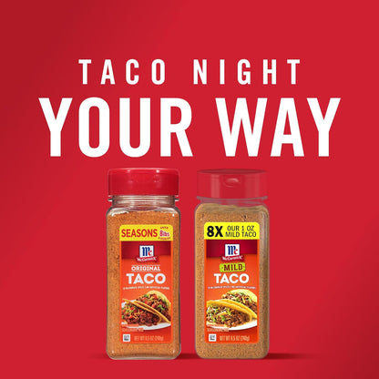McCormick Taco Seasoning Mix – Family Taco Night Pantry Staple, 15-Minute Weeknight Dinner for Kids