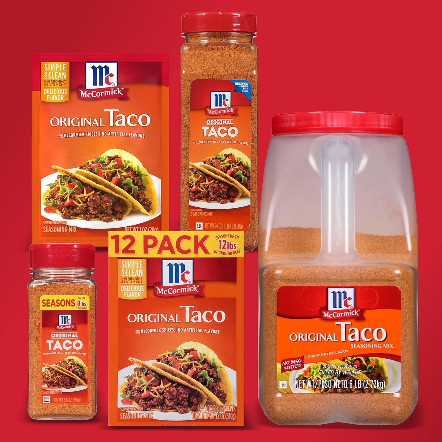 McCormick Taco Seasoning Mix – Family Taco Night Pantry Staple, 15-Minute Weeknight Dinner for Kids