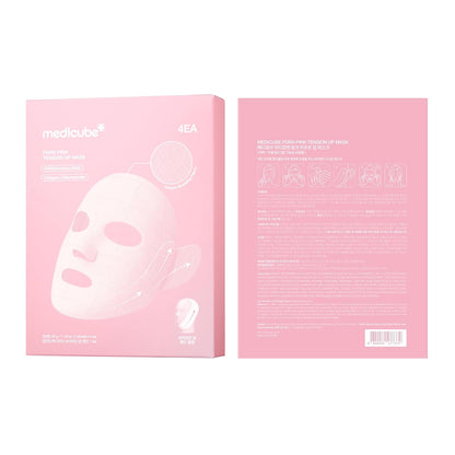 medicube PDRN Pink Tension Up Mask – Calming V-Line Self-Care Ritual for Bathroom Wind-Down Evenings