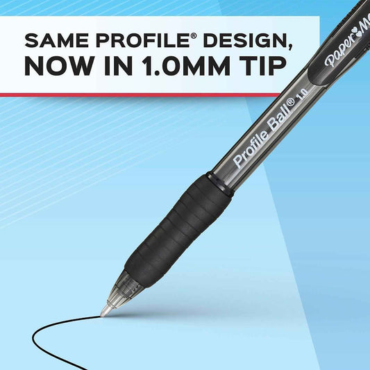 Paper Mate Profile Ballpoint Pen – Practical Stocking Stuffer and Birthday Gift for Coworkers, 4/pack