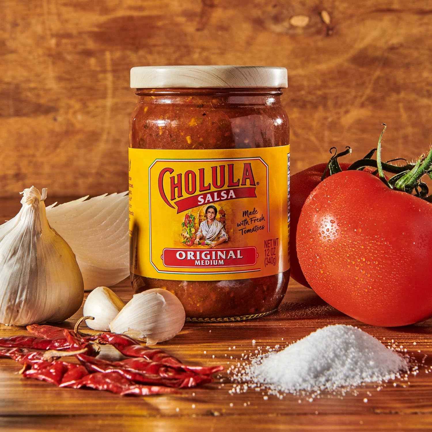 Cholula Original Salsa Medium 12 oz Jar – Versatile Condiment for Weeknight Meals and Casual Entertaining