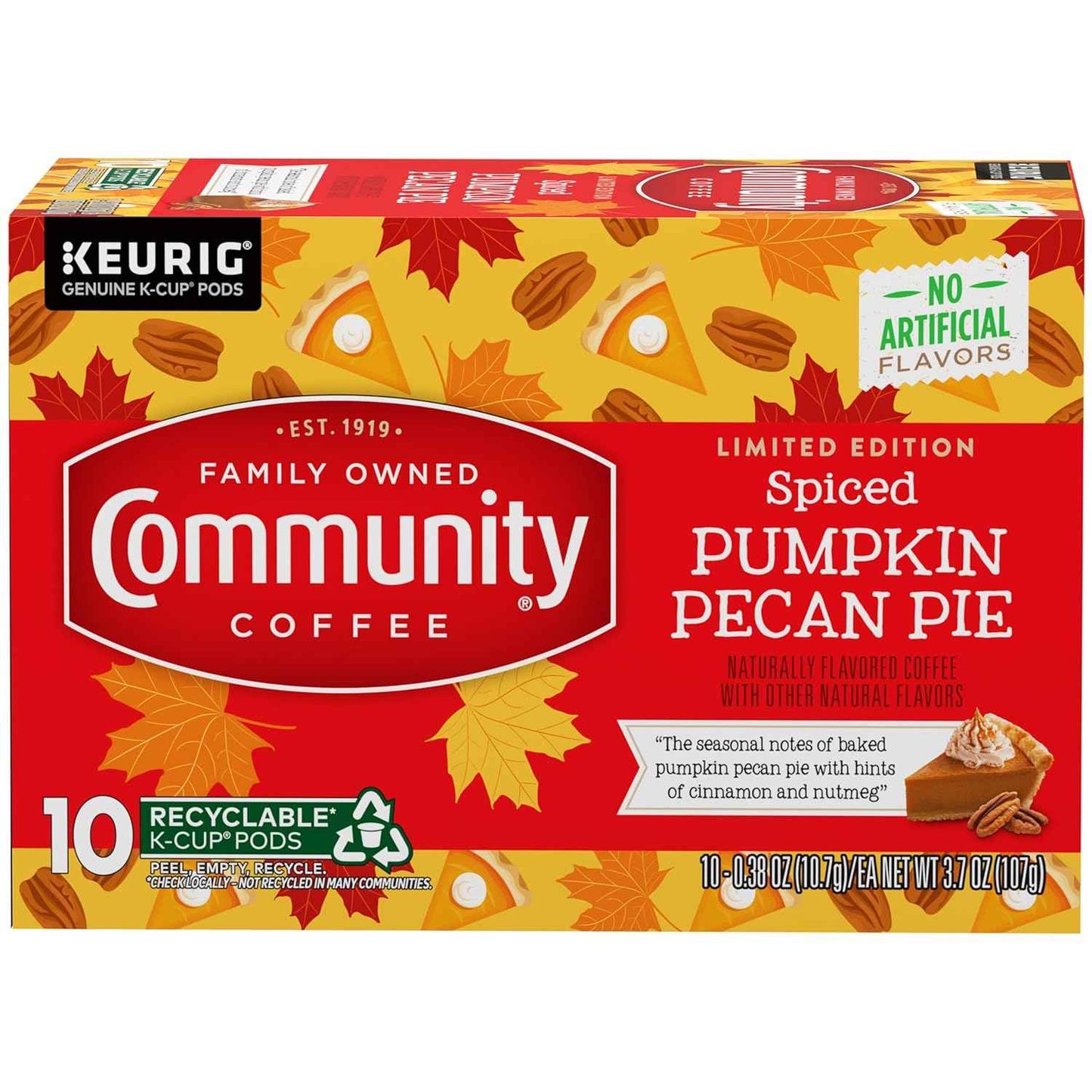 Community Coffee Toasted Hazelnut Single-Serve Pods – Home Office Focus Brew, No Measuring Cleanup Medium Roast 12 Count