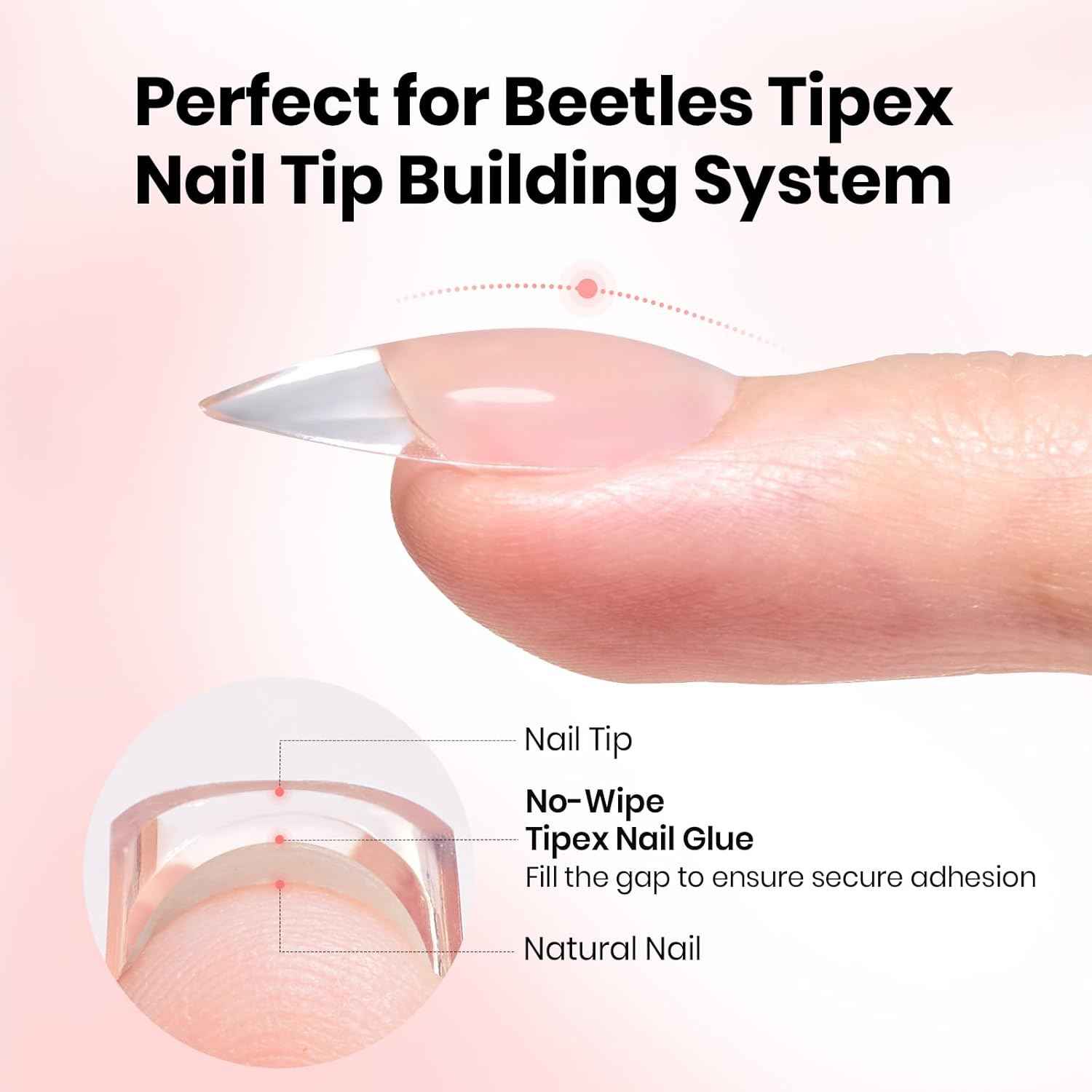 Beetles No-Hold Gel for Tipex Tips – Salon Workstation Productivity Boost for Multi-Finger Curing