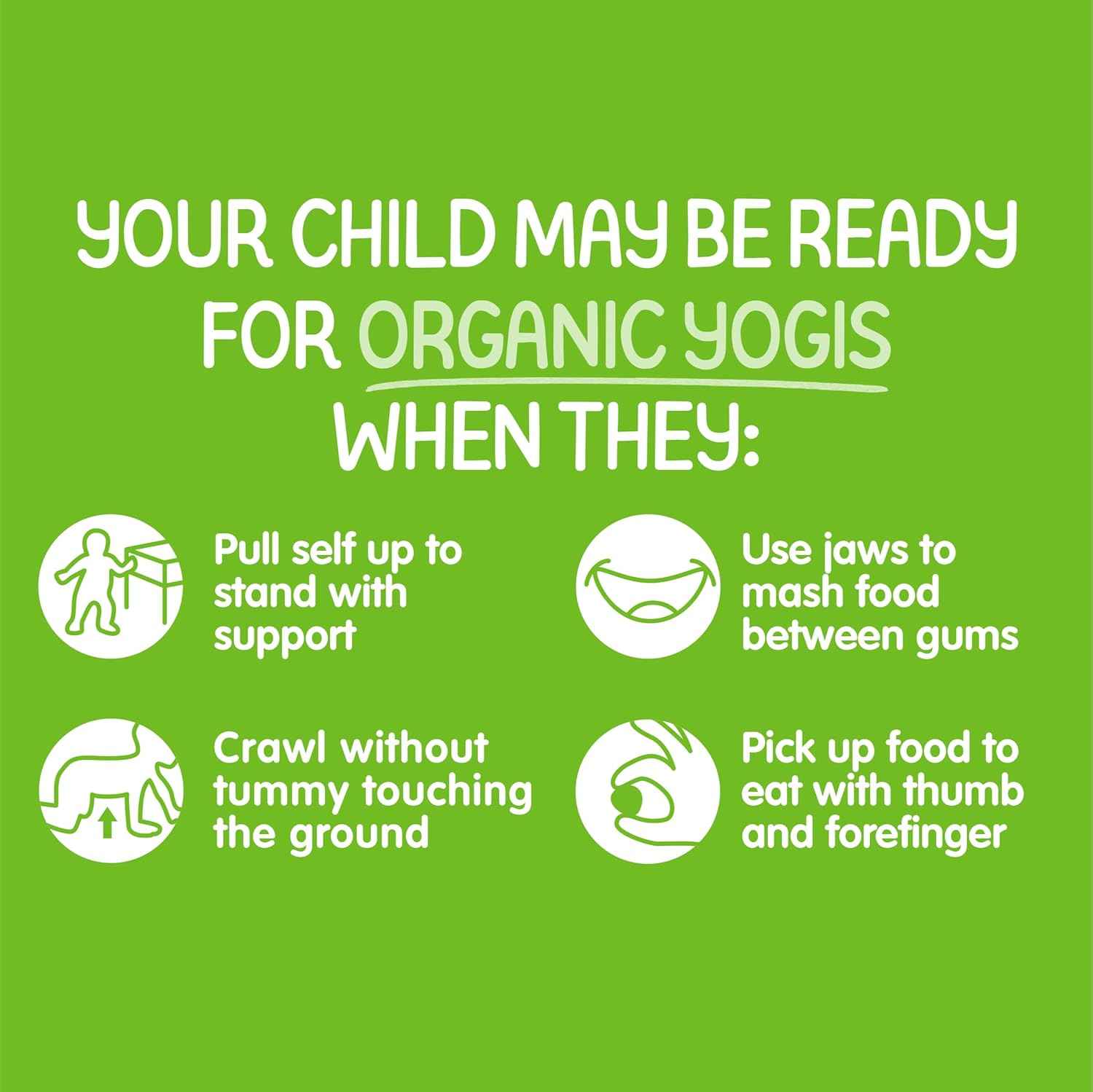 Happy Baby Organics Yogis – Soft Melt-in-Mouth Finger Food for Babies 8+ Months, 3-Flavor Variety Pack, 1 oz Each