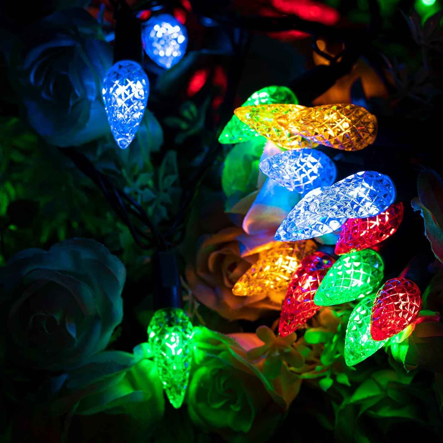 AWQ 200 LED C6 String Lights – Flameless, Cool to Touch Indoor Lights Safe for Kids, Pets & Bedrooms, 30V Low Voltage