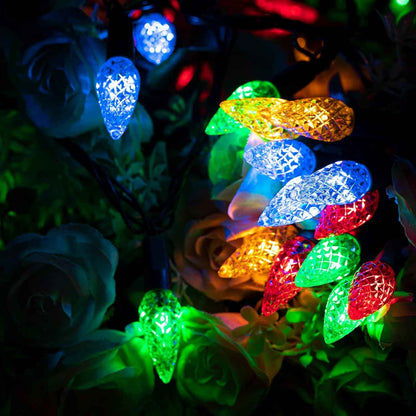 AWQ 200 LED C6 String Lights – Flameless, Cool to Touch Indoor Lights Safe for Kids, Pets & Bedrooms, 30V Low Voltage