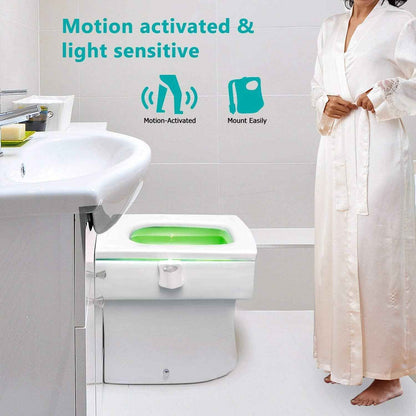 ZEZHOU Toilet Night Light 2 Pack – Fall Prevention Motion Sensor Light for Elderly Seniors, Nighttime Bathroom Safety for Aging Parents