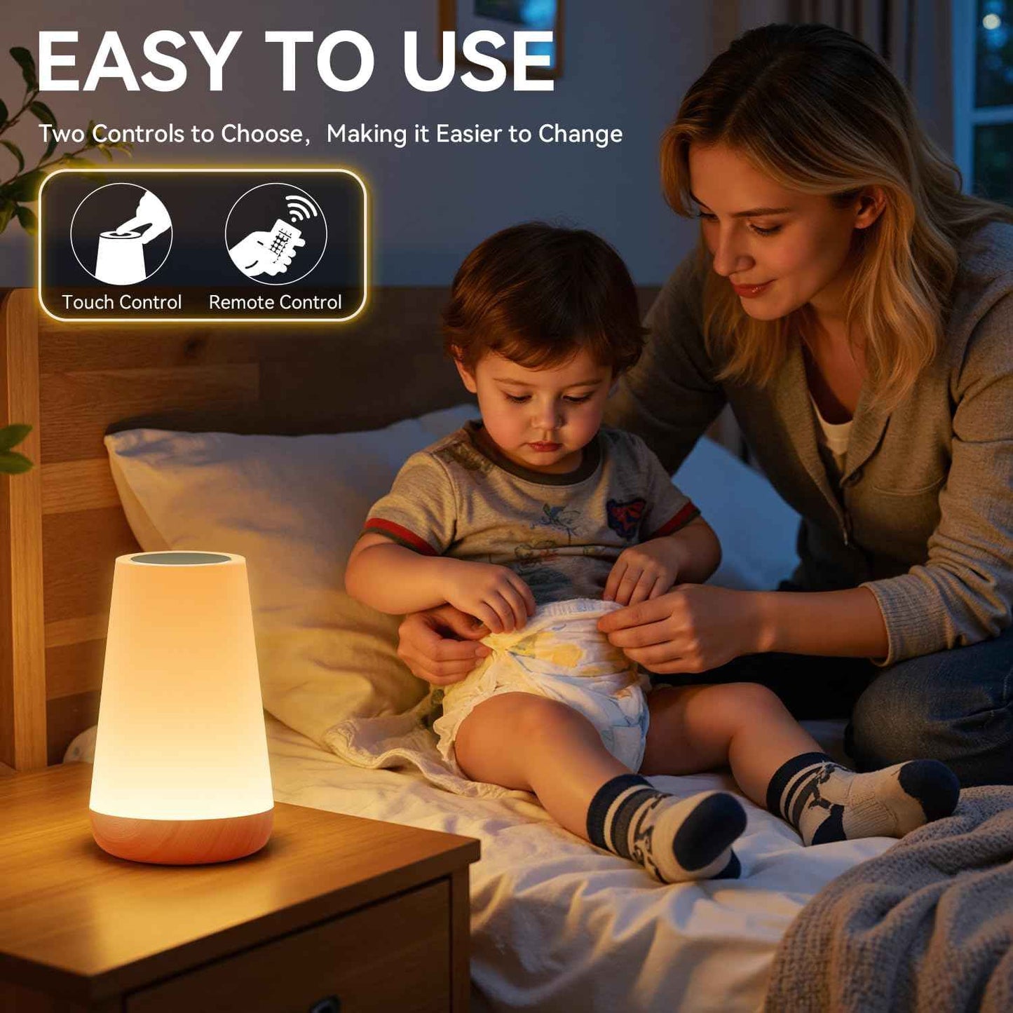 Auxmir Flameless LED Night Light – Smoke Free Candle Alternative for Homes with Kids and Pets with Cool Touch Surface