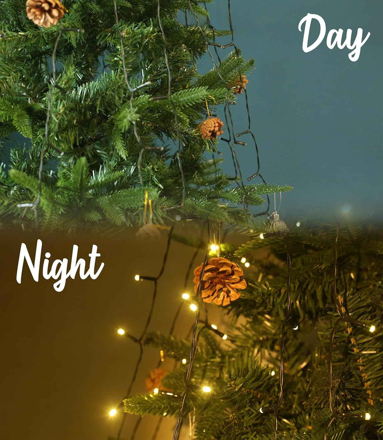 LumInno Hanging Fairy Lights – Living Room Aesthetic Accent with Warm White 400 LEDs and Auto Timer