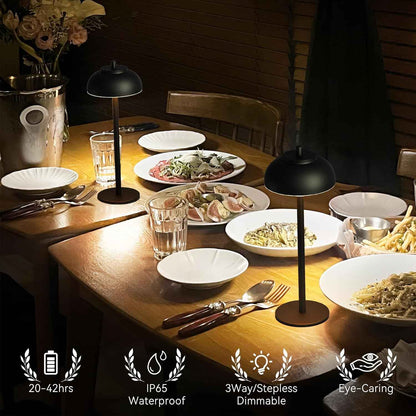 Moragin 2-Pack Minimalist Cordless Table Lamps – Clean-Line Rechargeable Lamps for Clutter-Free Living