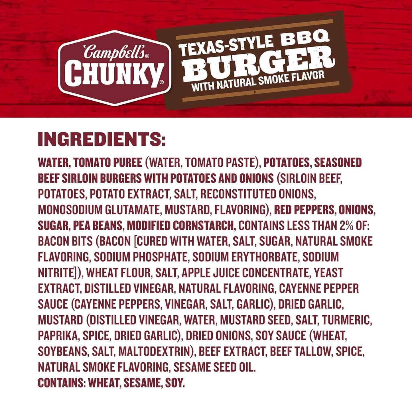 Campbell's Chunky BBQ Burger Soup – Work-From-Home Quick Lunch Bowl, Microwave in Minutes 18.8 oz