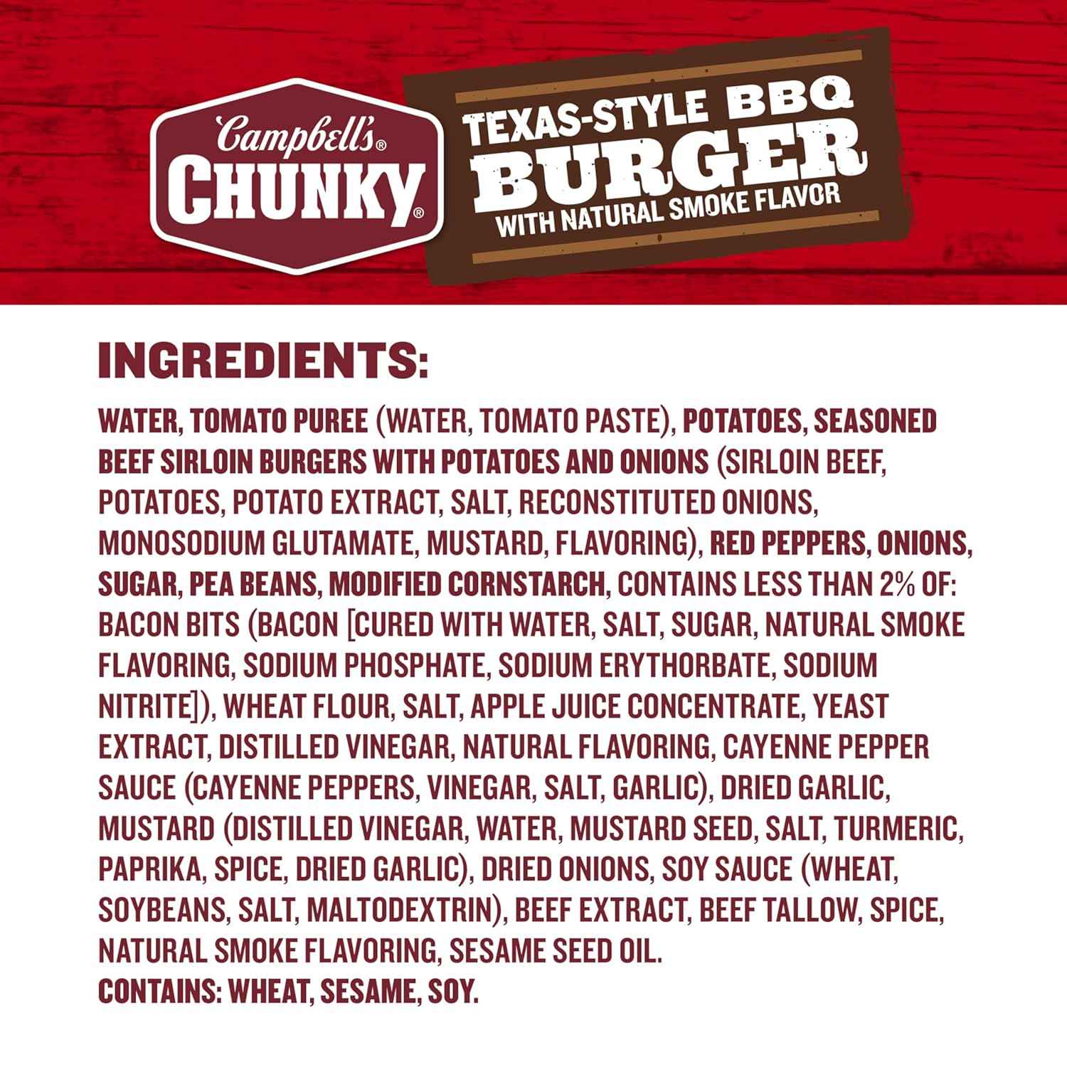 Campbell's Chunky BBQ Burger Soup – Work-From-Home Quick Lunch Bowl, Microwave in Minutes 18.8 oz