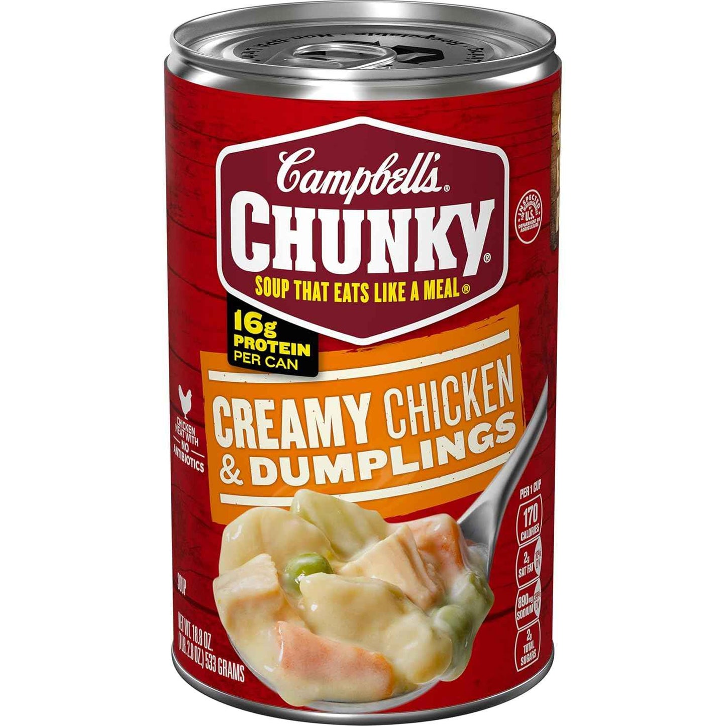 Campbell's Chunky Soup, Creamy Chicken and Dumplings – Heat-and-Eat Road Trip Lunch for Campfire Dinners