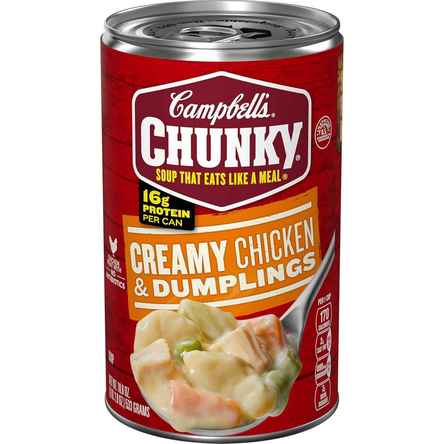 Campbell's Chunky Soup, Creamy Chicken and Dumplings – Heat-and-Eat Road Trip Lunch for Campfire Dinners