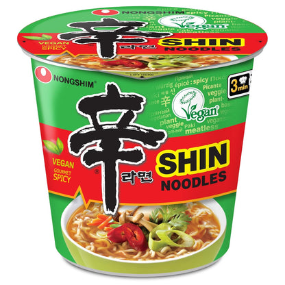 microwavable single-serve cup with included sauce and vegetable packet