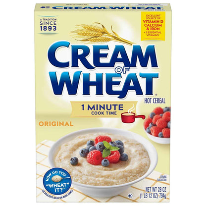 Cream of Wheat Original Hot Cereal – 1-Minute Microwave Hot Cereal for the Office Break Room Morning
