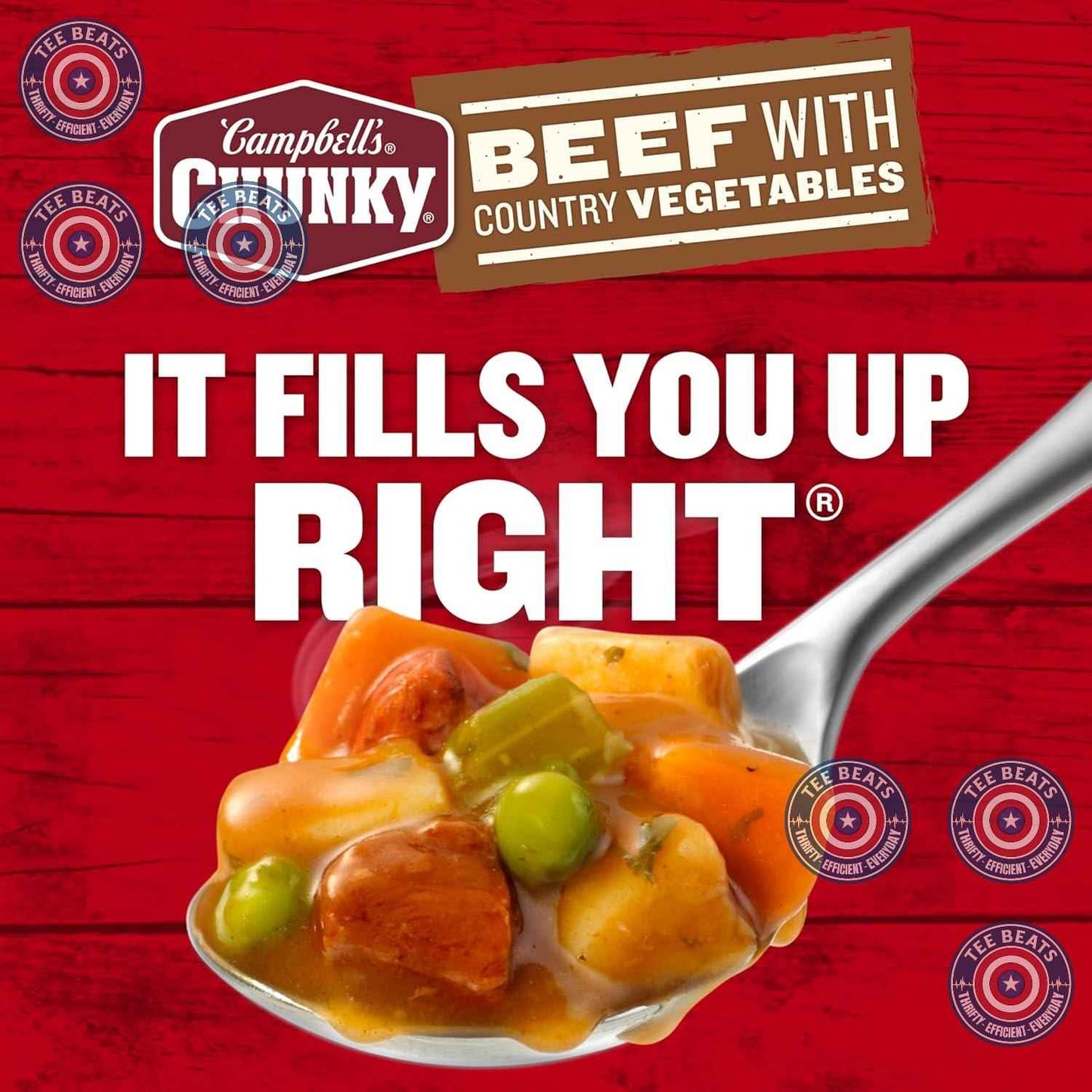 Campbell's Chunky Soup with Country Vegetables – Filling Lunch for College Students and Dorm Life, 18.8 Oz