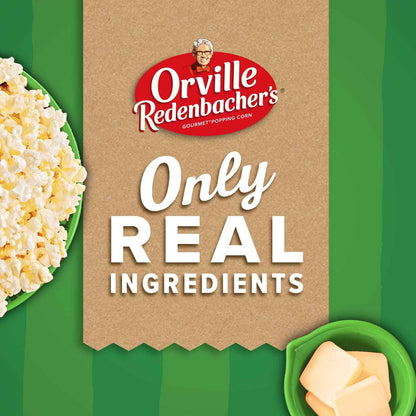 Orville Redenbacher's SmartPop! Butter Microwave Popcorn 12-Count – 94% Fat Free, Gluten-Free Snack for Home Office and Mindful Snacking