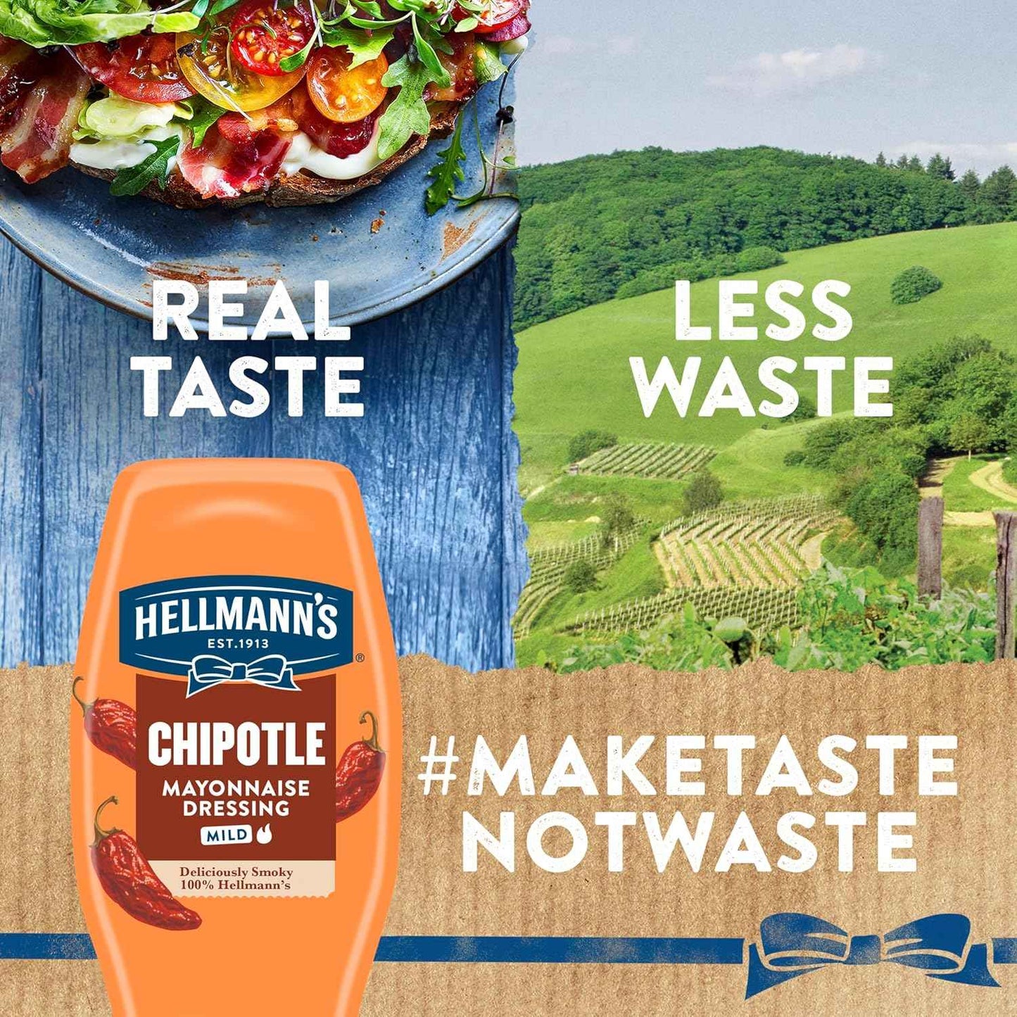 Hellmann's Mayonnaise Dressing Mild Chipotle – Family-Safe Mild Heat Sauce for Weeknight Dinner Tables, 11.5 oz