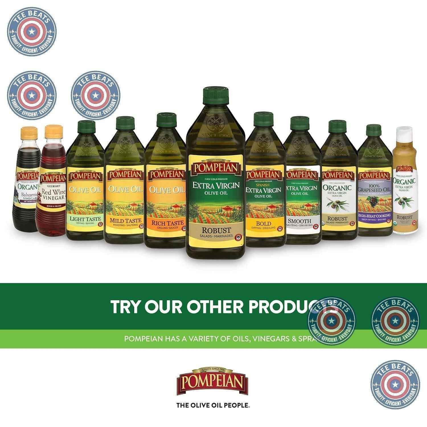 Pompeian Avocado Oil Cooking Spray – Single-Ingredient Pantry Essential for Clutter-Free Kitchens, No Additives