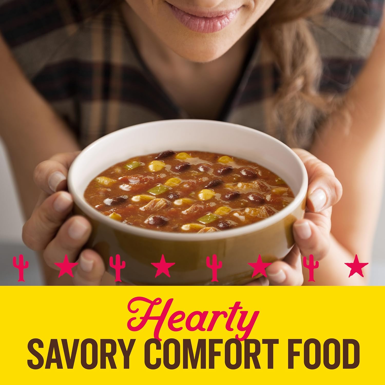 mildly spicy flavor profile with chicken, tomatoes, peppers, and corn