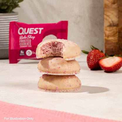 Quest Nutrition Frosted Protein Cookies – Camping Trip Pantry Snack for Active Travelers, Shelf-Stable Low-Sugar Cookie