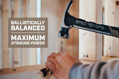 Spec Ops Tools Framing Hammer, 22 oz MIL-SPEC Construction for Outdoor Deck and Fence Builds