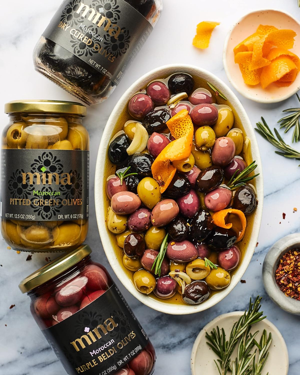 Mina Beldi Dry Cured Olives – Gourmet Housewarming and Hostess Gift from a Small-Batch Artisan Pantry