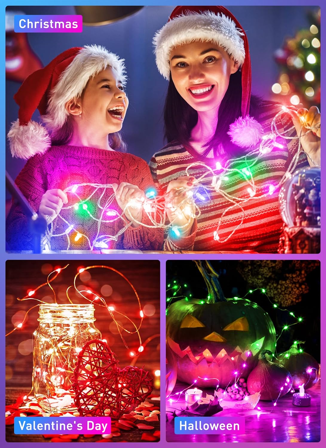 Minetom Color Changing Fairy Lights – 33FT Copper Wire String Lights for Cozy Bedroom Ambiance, 22 Colors Remote Controlled