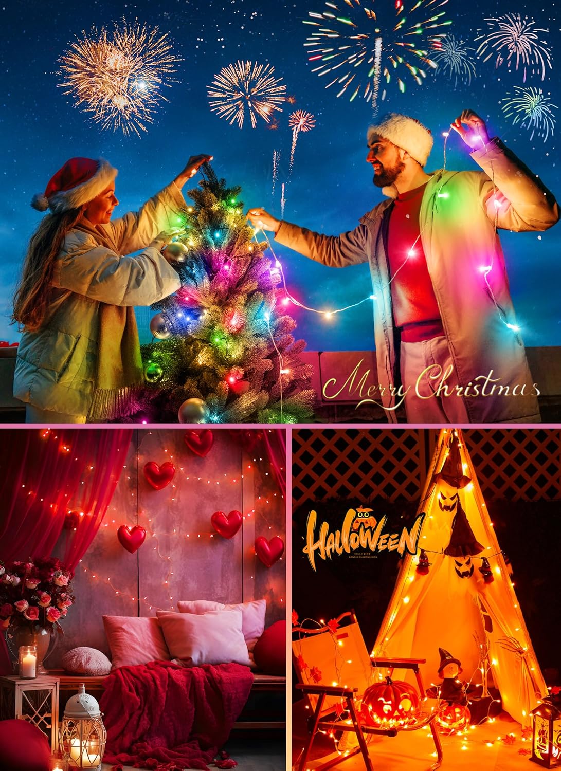 Minetom Color Changing String Lights – Thoughtful Birthday Gift for Mom and Women, 33FT 100 LED Fairy Lights with Remote and Timer for Bedroom