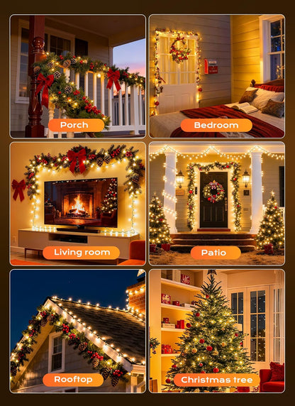 Minetom LED String Lights – Patio and Deck Outdoor Dining, Waterproof 50 ft Clear Bulbs