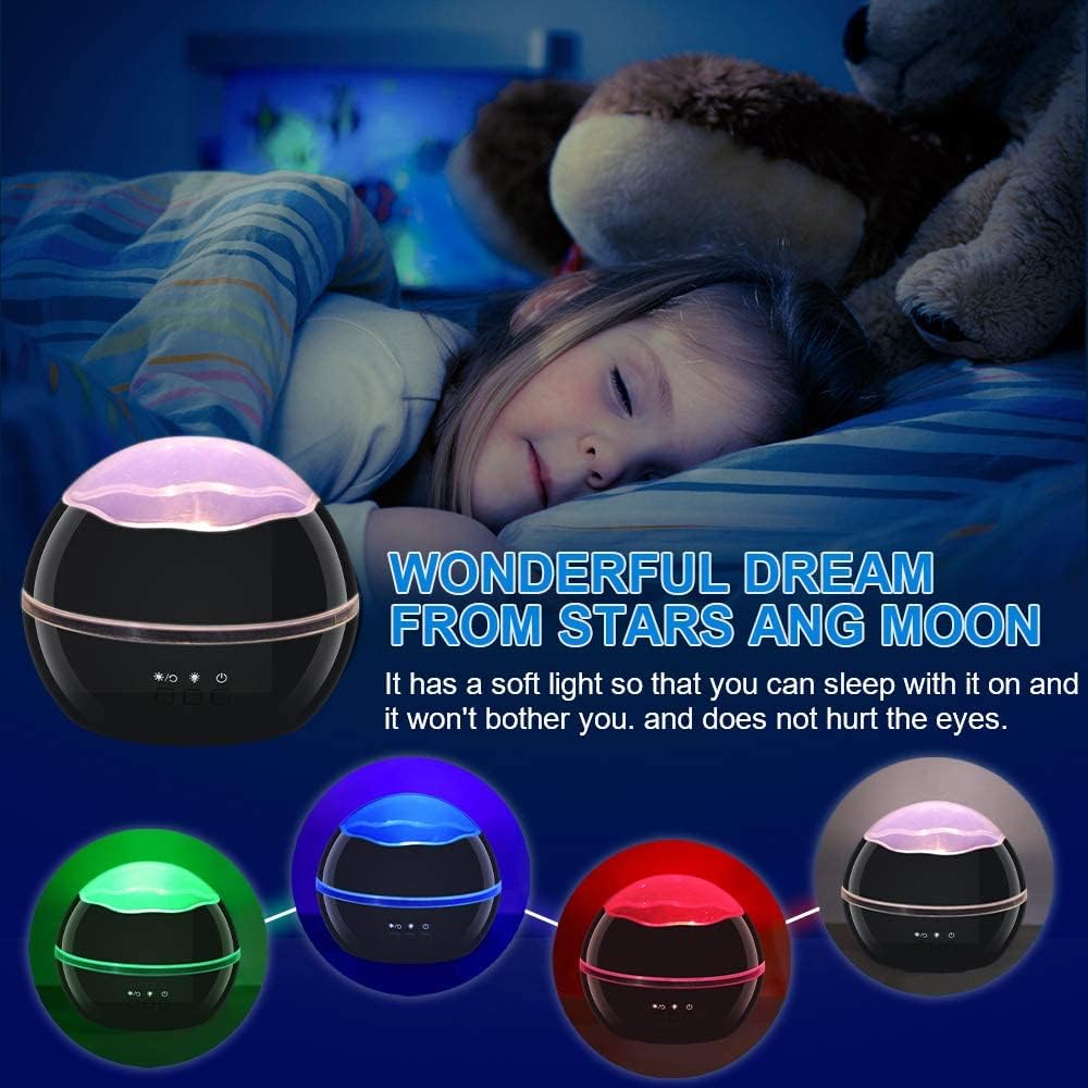 MINGKIDS Dinosaur and Truck Projector Night Light – Safe Bedroom Ceiling Lamp for Toddlers and Young Children