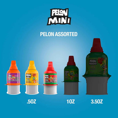 Pelon Pelo Rico Mini Assorted Candy Squeezable Bottles – Safe Party Favor for Kids Birthday Goodie Bags, Watermelon Mango Chamoy Variety