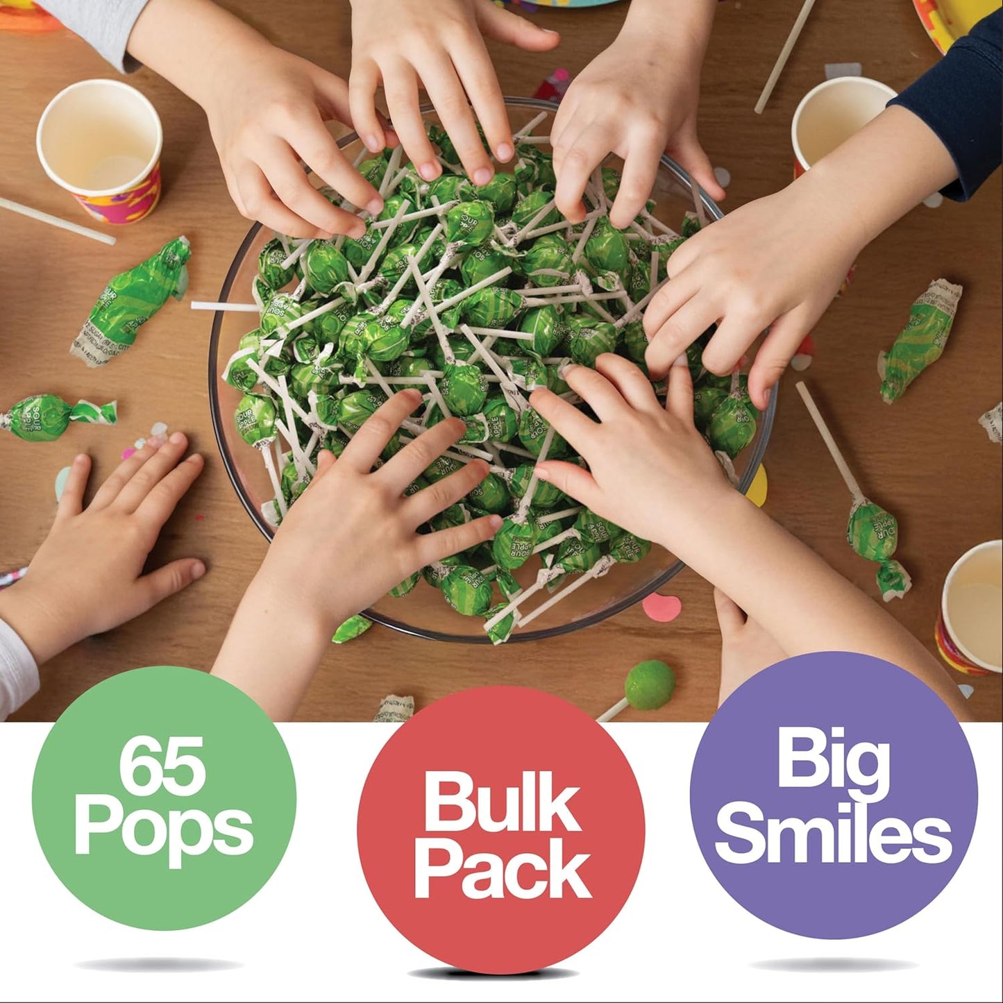 mini lollipop format suited to kids and party favor bags