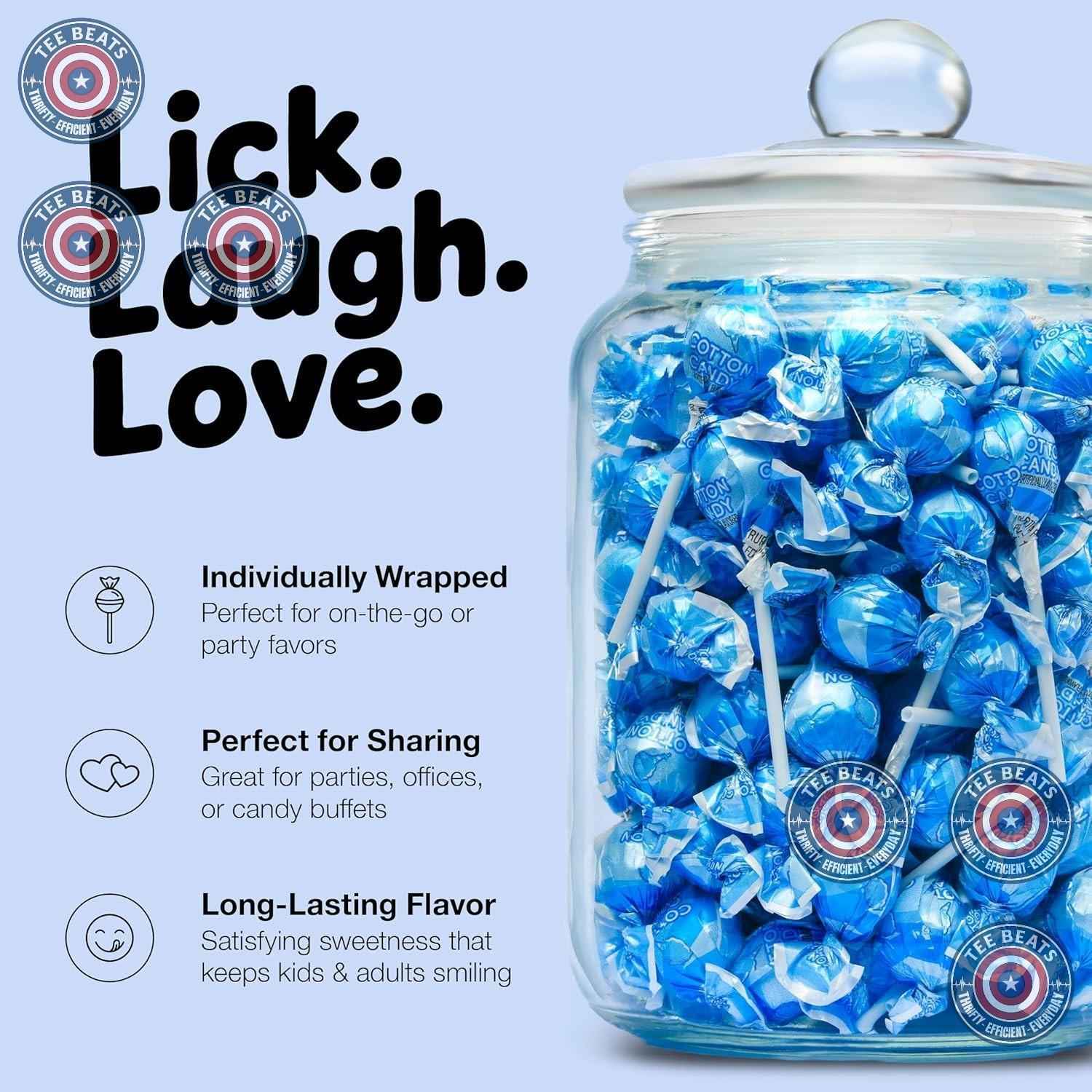 Zestix Mini Lollipop Bulk Pack – Cotton Candy Suckers for Parade Routes, Block Parties & Outdoor Festival Booths