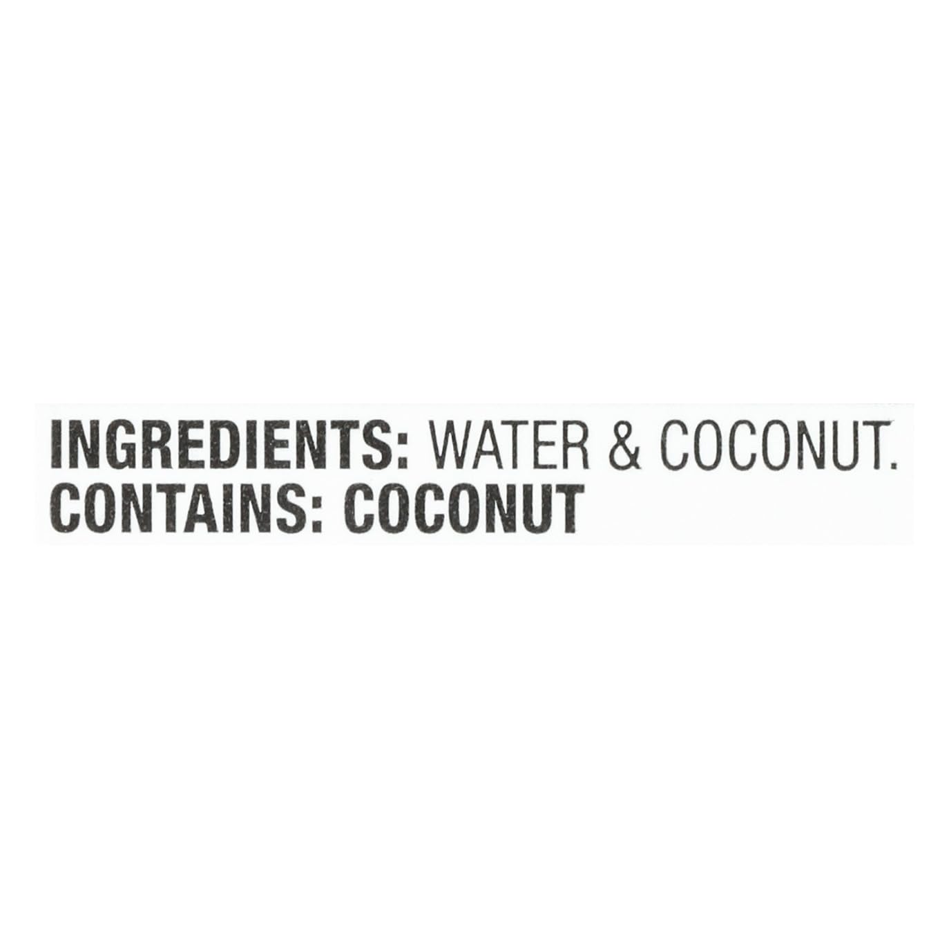minimal three-ingredient formula: coconut, water, guar gum