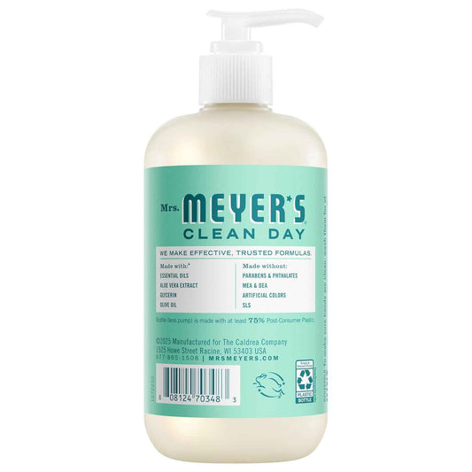 Mrs. Meyer's Clean Day Hand Soap, Mint Scent, 12.5 fl oz – Thoughtful Housewarming Gift for New Homeowners and Hosts