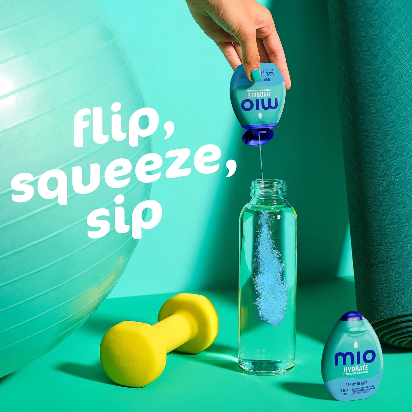 MiO Sport Berry Blast Berry Water Drops – Portable Hydration for the Office Desk and Long Workdays