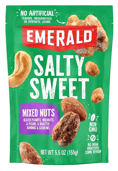 Emerald Nuts Salty Sweet Mixed Nuts – Family Snack Pack for Car Rides and Playdates