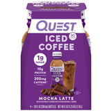 Quest Nutrition Iced Coffee Low-Sugar Protein Shake for Morning Routine and Wind-Down Self-Care, 1g Sugar Mocha Latte 4-Pack